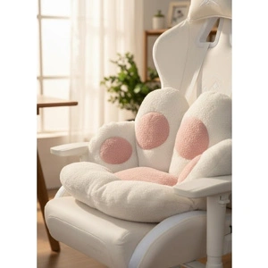 Подушка декоративная Лапка Paw-Power, бело-розовый
