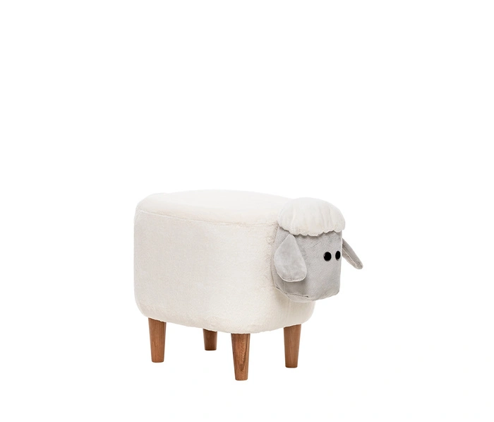 Пуф Leset Lamb Combi, белый мех 51-1 / 273