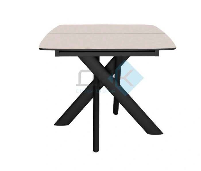 Стол обеденный DikLine DKB110 Black, Керамика Krater Perla