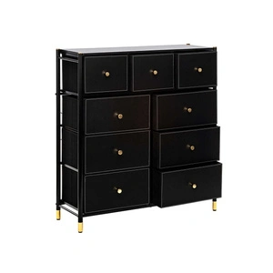 Комод Leset Хайди Black ( 9 ящиков)