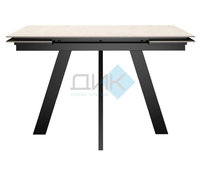 Стол обеденный DikLine DM120 Black, Хромикс белый