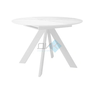 Стол обеденный DikLine SKC100 White, Керамика Белый мрамор