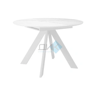 Стол обеденный DikLine SKC110 White, белый мрамор