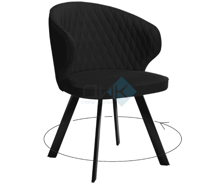 DikLine 249 Black (микровелюр К), черный