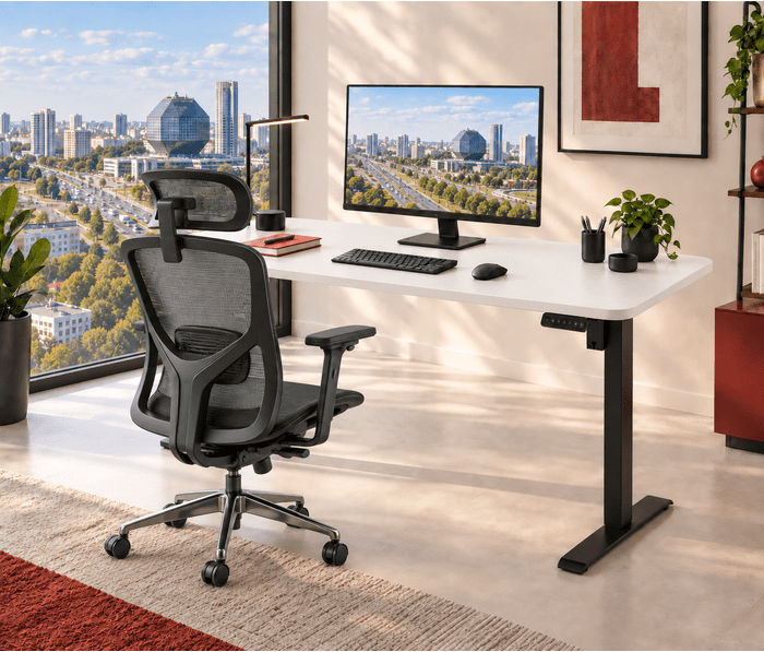 Подъемный стол Sparx Up One Light Black (1250), белый