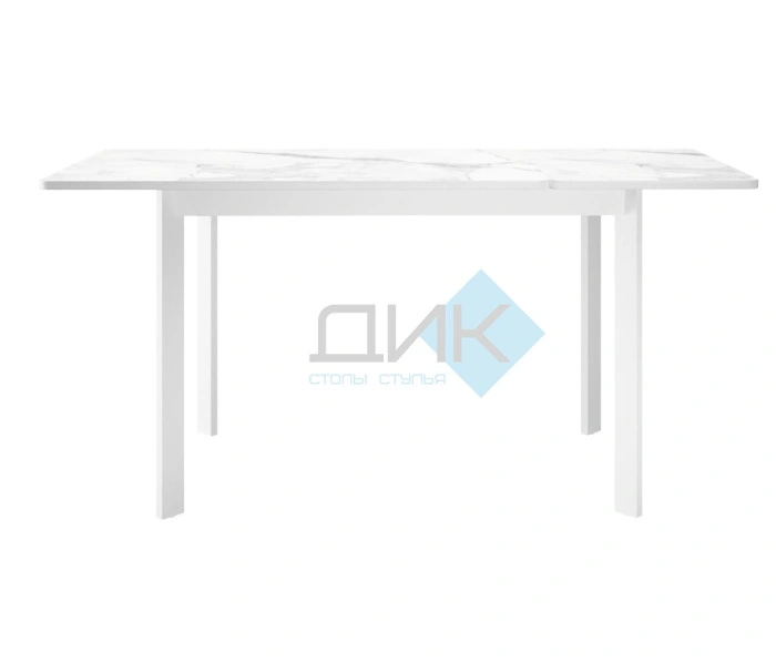 Стол обеденный Dikline LK110 White, белый мрамор
