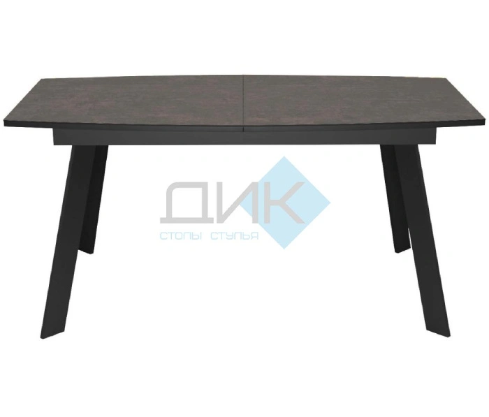 Стол обеденный DikLine XL160 Black, хромикс бронза/черный