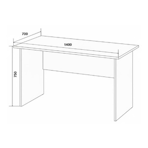 Стол письменный KingStyle Basic KS-2, Дуб сонома