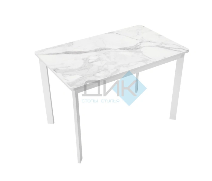 Стол обеденный Dikline LK110 White, белый мрамор