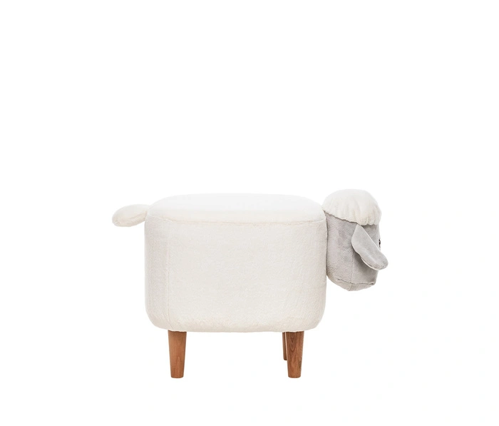 Пуф Leset Lamb Combi, белый мех 51-1 / 273