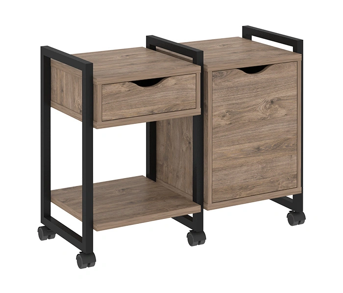 Тумба подкатная RIVA VR.L-TN-3.K Black, тиквуд темный