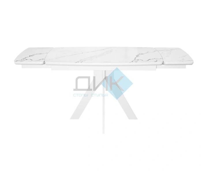 Стол обеденный DikLine DKU120 White, белый мрамор