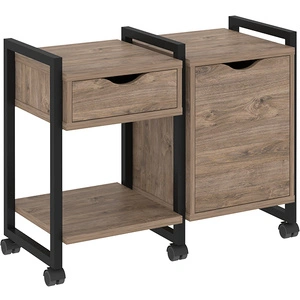 Тумба подкатная RIVA VR.L-TN-3.K Black, тиквуд темный