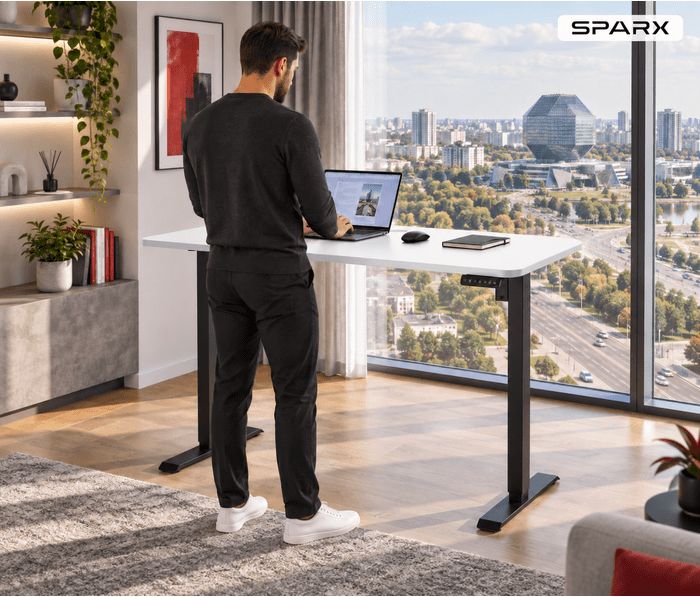 Подъемный стол Sparx Up One Light Black (1250), белый