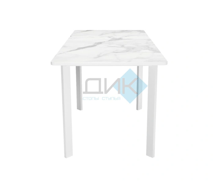 Стол обеденный Dikline LK110 White, белый мрамор