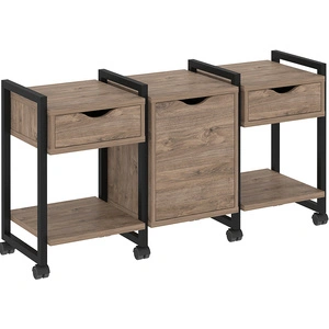 Тумба подкатная RIVA VR.L-TN-6.K Black, тиквуд темный