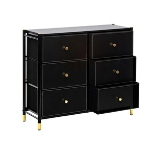Комод Leset Хайди Black ( 6 ящиков)
