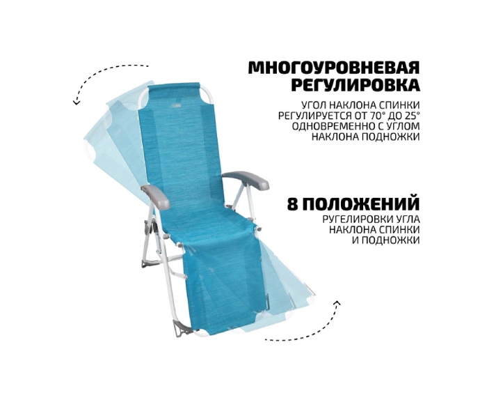 Кресло-шезлонг Haushalt, голубой