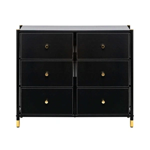 Комод Leset Хайди Black ( 6 ящиков)