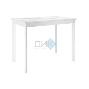 Стол обеденный Dikline LK90 White, белый мрамор