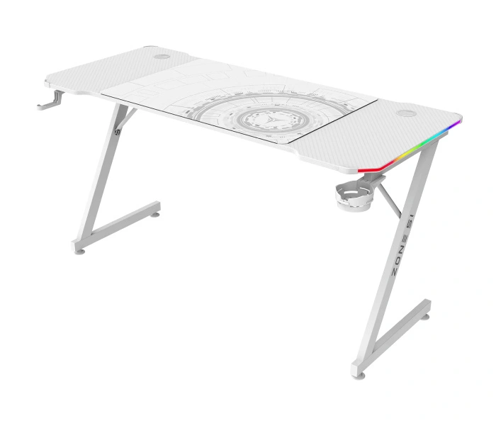 Геймерский стол Zone 51 Trine 140 RGB White, белый