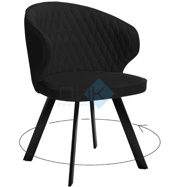 Кухонный стул DikLine 249 Black (микровелюр К)