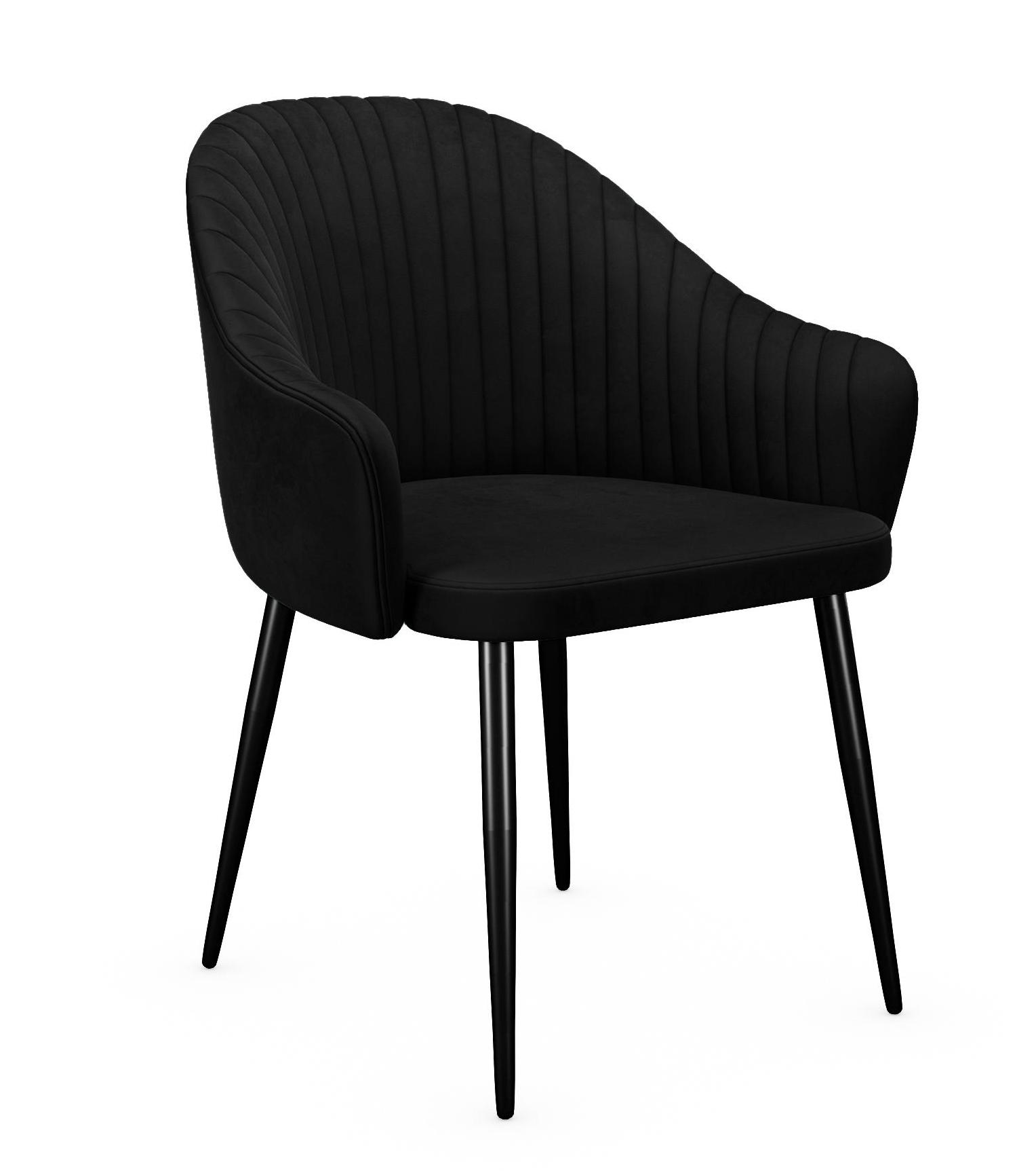 Кухонный стул DikLine 440 Black (микровелюр K)