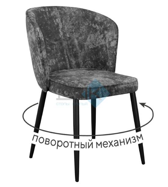 Кухонный стул DikLine 348 Black (микровелюр M)