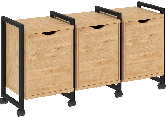 Тумба подкатная RIVA VR.L-TN-5.K Black