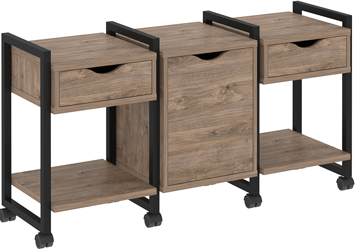 Тумба подкатная RIVA VR.L-TN-6.K Black