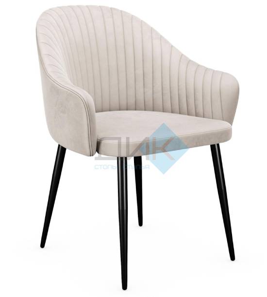 Кухонный стул DikLine 440 Black (микровелюр C)