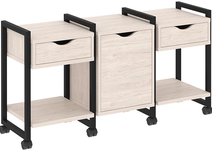 Тумба подкатная RIVA VR.L-TN-6.K Black