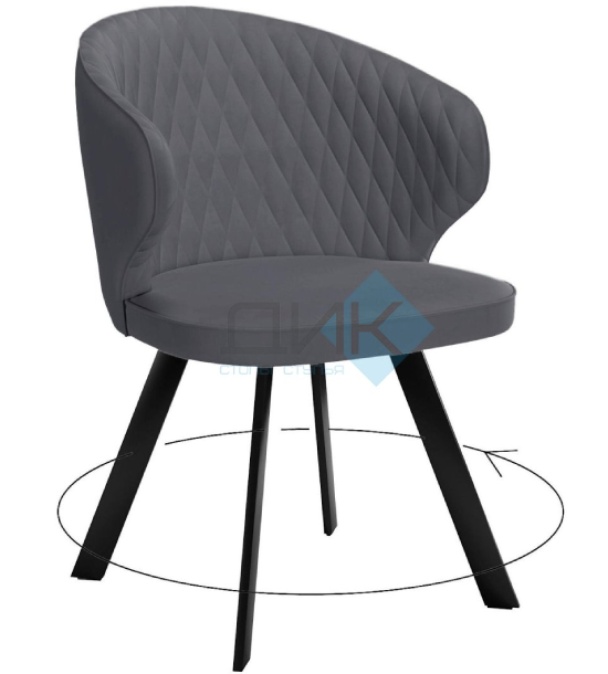 Кухонный стул DikLine 249 Black (микровелюр B)