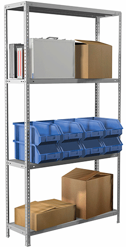 Стеллаж металлический BRABIX MS Plus-185/40-4