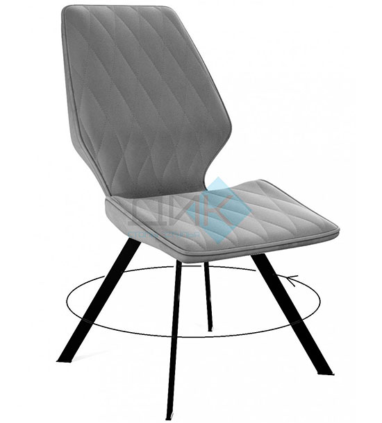Кухонный стул DikLine 243 Black (микровелюр В)