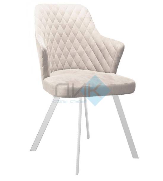 Кухонный стул DikLine 345 White (микровелюр С)