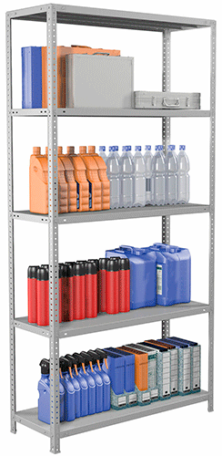 Стеллаж металлический BRABIX MS Plus-200/40-5