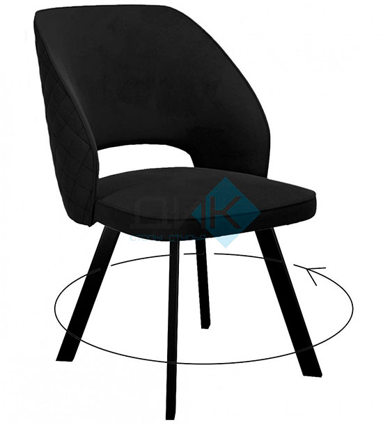 Кухонный стул DikLine 274 Black (микровелюр K)