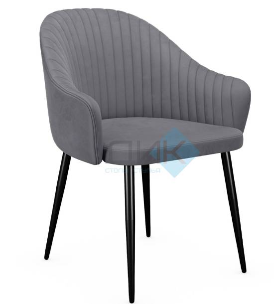 Кухонный стул DikLine 440 Black (микровелюр C)