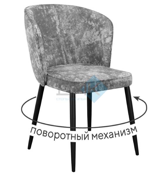 Кухонный стул DikLine 348 Black (микровелюр M)