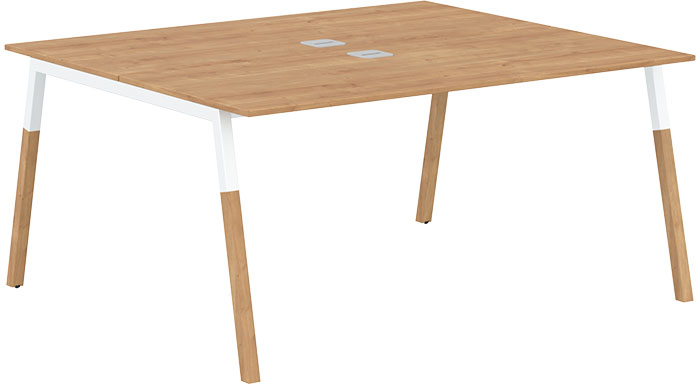 Двухместная рабочая станция Forta FWST 1513 White
