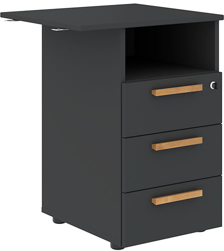 Тумба приставная Forta FLC 3D.2 Anthracite