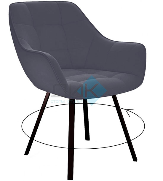 Кухонный стул DikLine 252 M Black (велюр В)