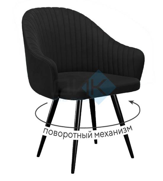Кухонный стул DikLine 439 Black (микровелюр K)