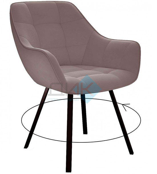 Кухонный стул DikLine 252 M Black (велюр В)