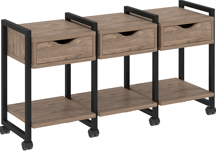 Тумба подкатная RIVA VR.L-TN-4.K Black