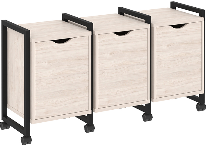 Тумба подкатная RIVA VR.L-TN-5.K Black