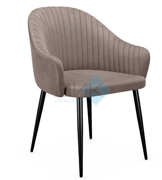 Кухонный стул DikLine 440 Black (микровелюр C)
