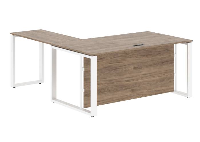 Стол руководителя угловой ECT 1619H White