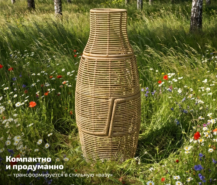 Кофейный комплект Ваза, светло-коричневый
